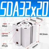 SDA32-20 Airtac Type SDA series SDA32X20 1/8" Port Pneumatic Compact Air Cylinder 32mm Bore 20mm Stroke SDA32*20