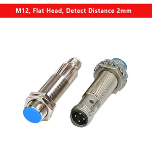 M12 Plug-in Proximity Sensor Metal Inductive Approach Switch With 4 Cores Air Plug Detect Distance 2mm 4mm PNP/NPN NO NC