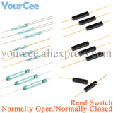 10pcs Reed Switch Magnetic Switch Normally Open Normally Closed NO NC Magnetic Conversion Sensor Induction Switch 4*28MM 1.8*10