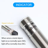 Cloweit IP65 M12 Inductance Proximity Sensor NPN PNP DC10-30V 4pin Connect Cylindrical Metal Approach Switches LJ12A3 Series