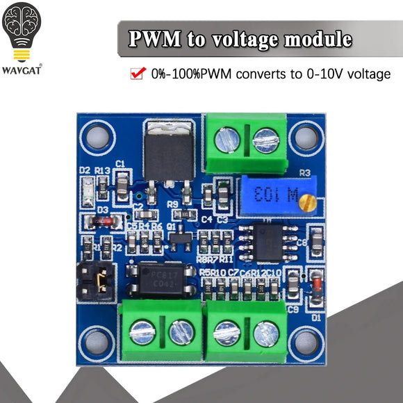 PWM to Voltage Converter Module 0%-100% to 0-10V for PLC MCU Digital to Analog Signal PWM Adjustabl Converter Power Module