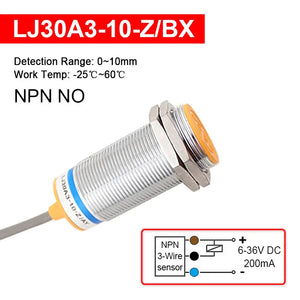 Proximity Switch Inductive Approach Sensor Metal LJ30A3 M30 Detection Distance 10mm 15mm NPN PNP NO NC