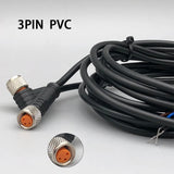 IP65 M8 Inductive Proximity Sensor Cylindrical Metal Approach  3pin Connectior 2m PVC Cable 1.5mm 2mm Detection NPN PNP DC10-30V