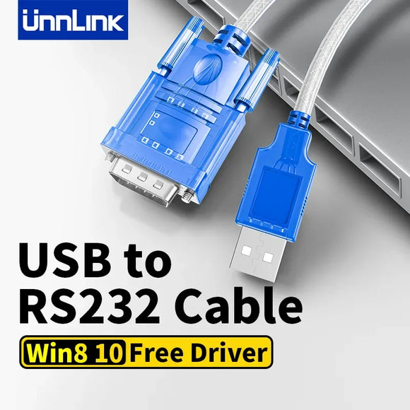 Unnlink USB to RS232 Cable DB9 COM Port Serial PDA 9 Pin DB9 Converter Adapter For Computer PLC