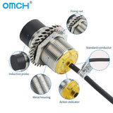 OMCH Long Distance Inductive Proximity Switch Double Detection Range 25mm LLJ30A3-25-Z / P1 Metal sensor DC PNP 3-wire