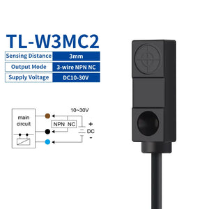 Inductive Proximity Switch 3-wire Sensor Switch 3mm/5mm NPN PNP NO NC Metal Detector TL-W3MB1 TL-W3MB2 TL-W5MC1 TL-W5MC2