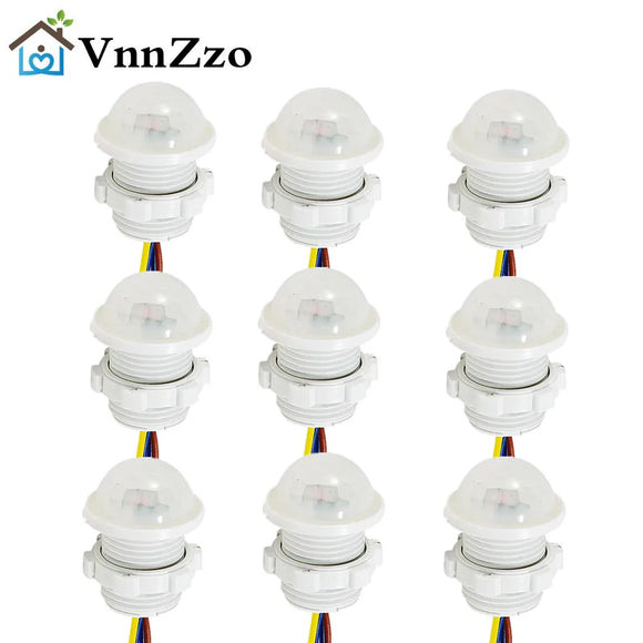 10/5pcs PIR Infrarotbewegung Automatischer Lichtsensor IR -Detektorschalter 12V 24 V DC 110 V 220 V AC Human Body Induction Night Lampe