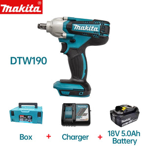 Makita DTW190 18V Cordless Impact Wrench High Torque Lithium Battery Auto Repair Air Gun Electric Wrench Original Power Tools