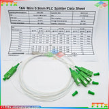 Free Shipping 10pcs/lot Splitter 1X2 1X4 1X8 1X16 1X32 PLC SC/APC Fiber Optic Single Mode 0.9mm G657A1 LSZH 1m  PVC