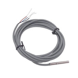 M3/M4/M5/M6 Micro Proximity Switch Three Wire Inductive Sensor with 2m Cable IP68 Waterproof NPN PNP NO NC Inductive Metal